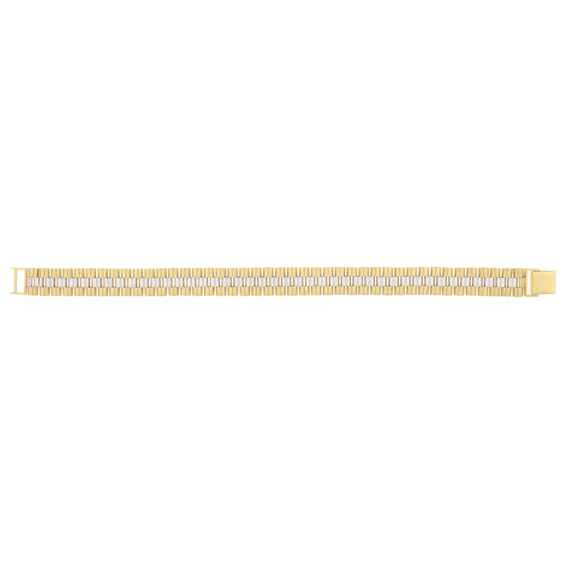Men&rsquo;s Panther Link Bracelet in 14K Yellow Gold &amp; 14K White Gold, 12.25MM, 8.5&rdquo;  – Image 2 of 2