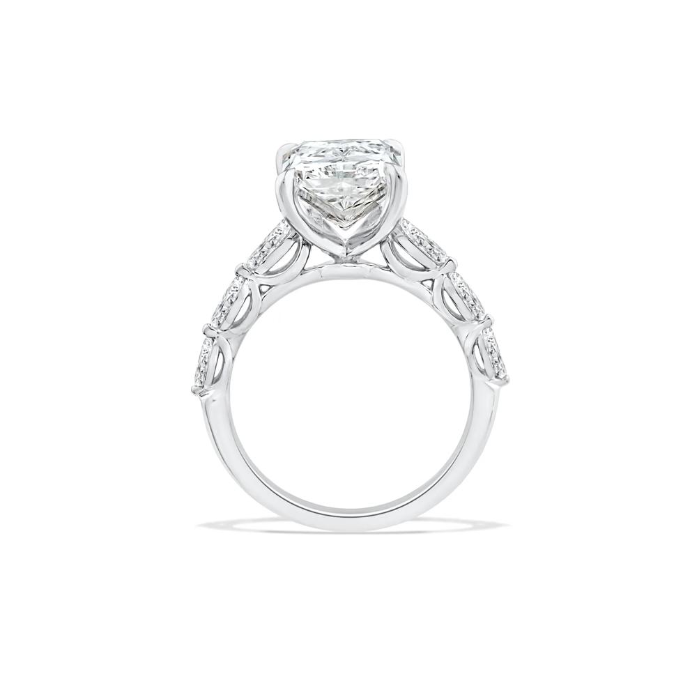 Lab Grown Diamond Radiant Center Engagement Ring in 14K White Gold (5 1/2 ct. tw.) – Image 2 of 4