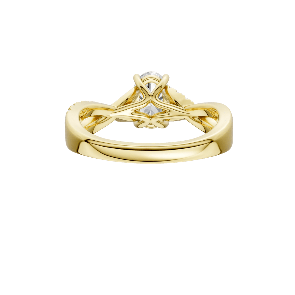 Diamond Oval Halo Engagement Ring in 18K Yellow Gold (1 1/4 ct. tw.) – Image 5 of 5
