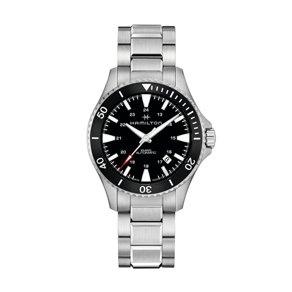 Khaki Navy Scuba Auto Watch with Stainless Steel Bracelet – Image 1 of 3