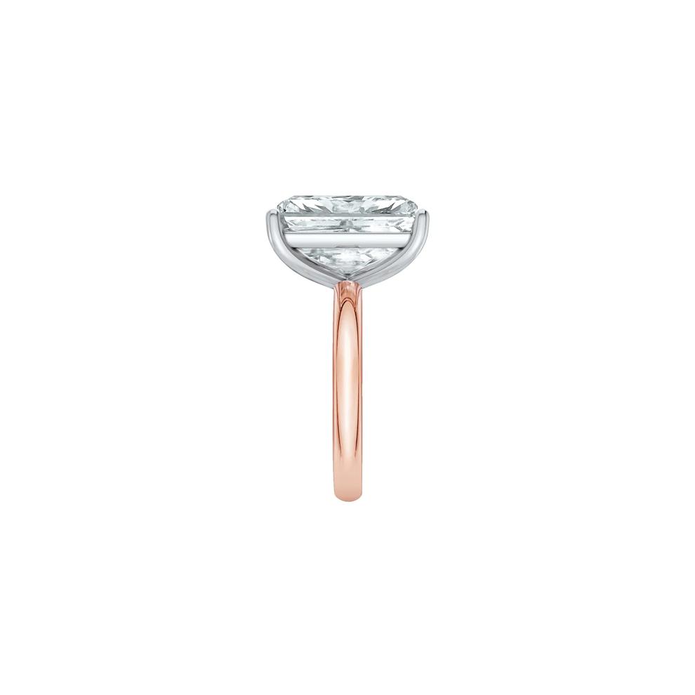 Lab Grown Diamond Radiant-Cut Solitaire Ring in 14K Rose &amp; White Gold (7 ct.) – Image 3 of 4