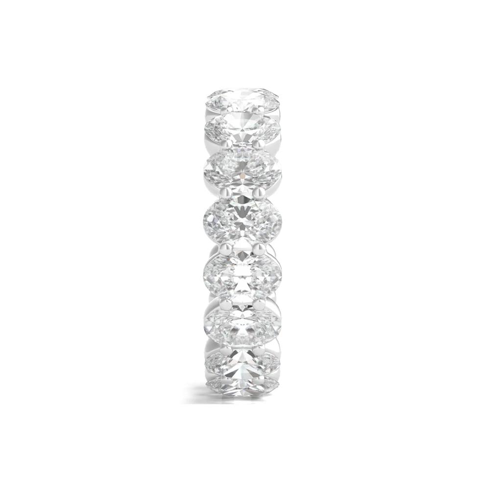 Oval-Cut Diamond Eternity Band in 14k White Gold (7 ct. tw.) – Image 3 of 3