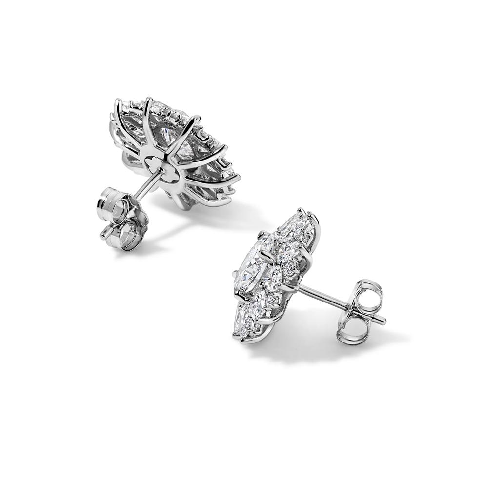 Lab Grown Diamond Double Halo Stud Earrings in 10K White Gold (2 3/4 ct. tw.) – Image 2 of 2