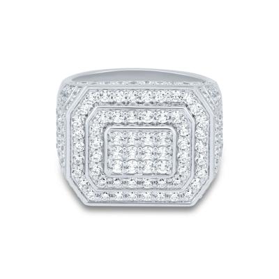 Lab Grown Diamond Men’s Wedding Band in 10K White Gold (3 ct. tw.)