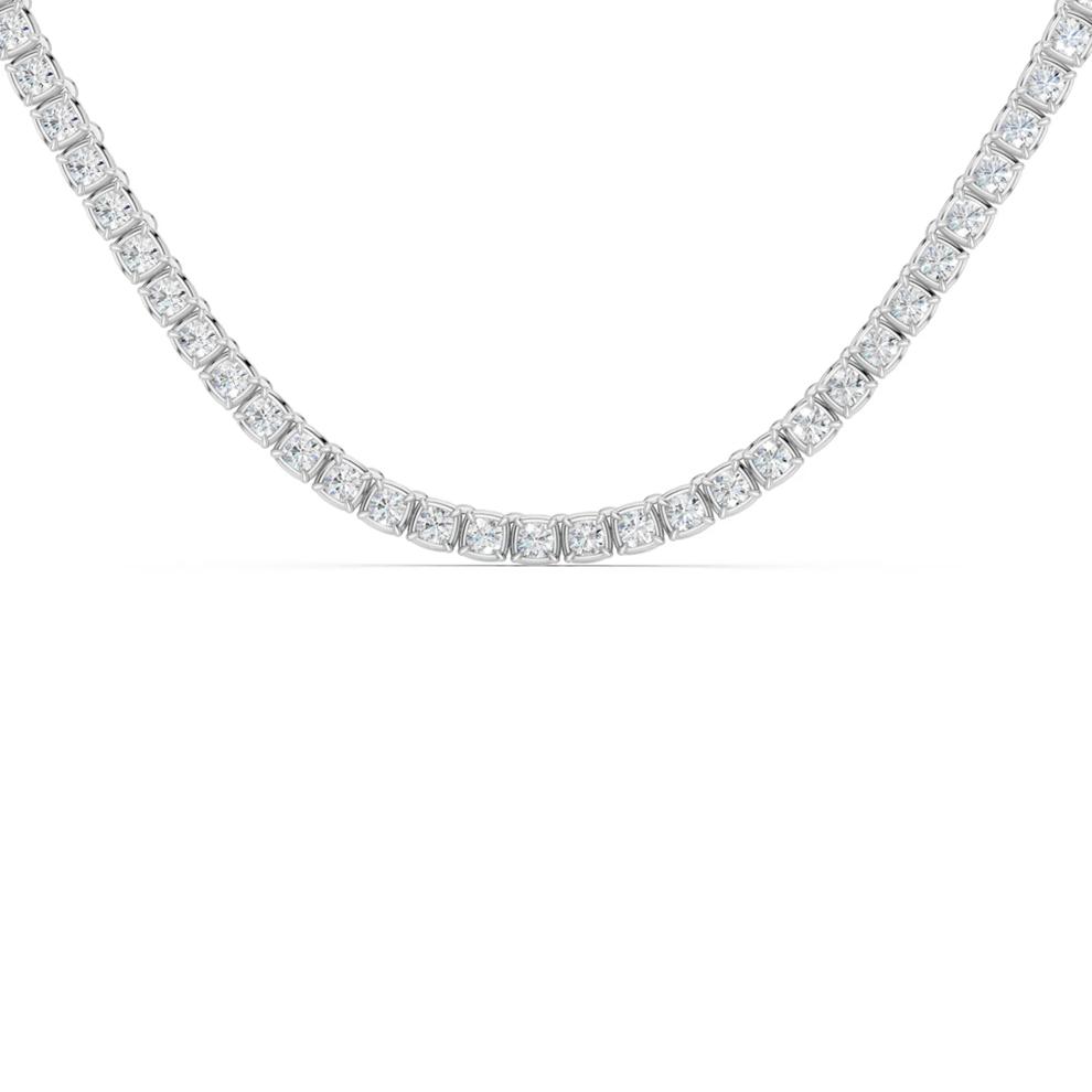 Lab Grown Diamond Tennis Necklace in 10K White Gold (3 ct. tw.) – Image 4 of 5