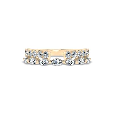 Lab Grown Diamond Open Double Row Band in 14K Yellow Gold (3/4 ct. tw.)