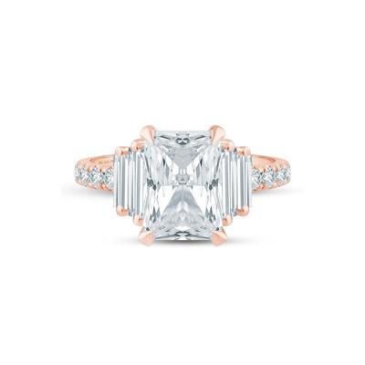 Josette Lab Grown Diamond Radiant-Cut Bridal Set in 14K Rose & Yellow Gold (4 ct. tw.)