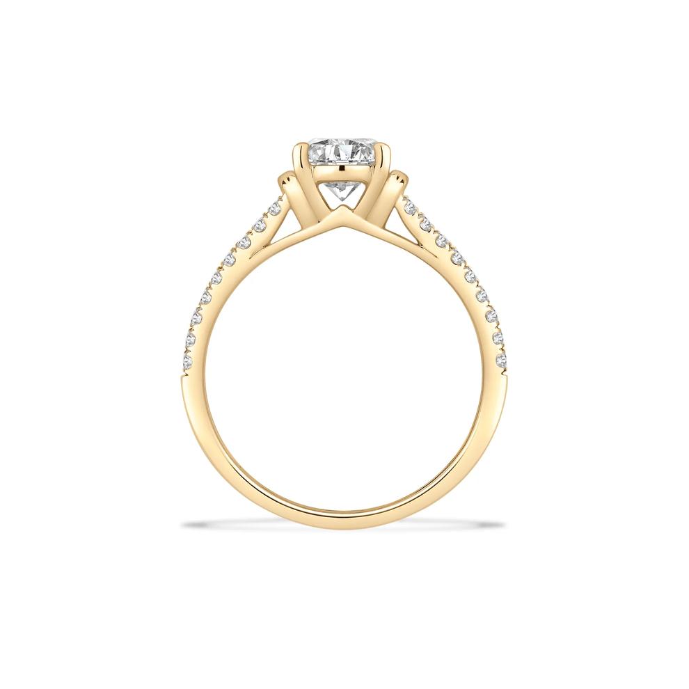 Diamond Oval Center Engagement Ring in 18K Yellow Gold (1 3/4 ct. tw.) – Image 2 of 4