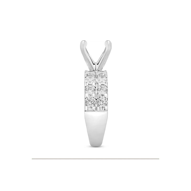 1 3/4 ct. tw. Lab Grown Diamond Semi-Mount Engagement Ring in 14K White Gold &#40;Setting Only&#41; – Image 5 of 6