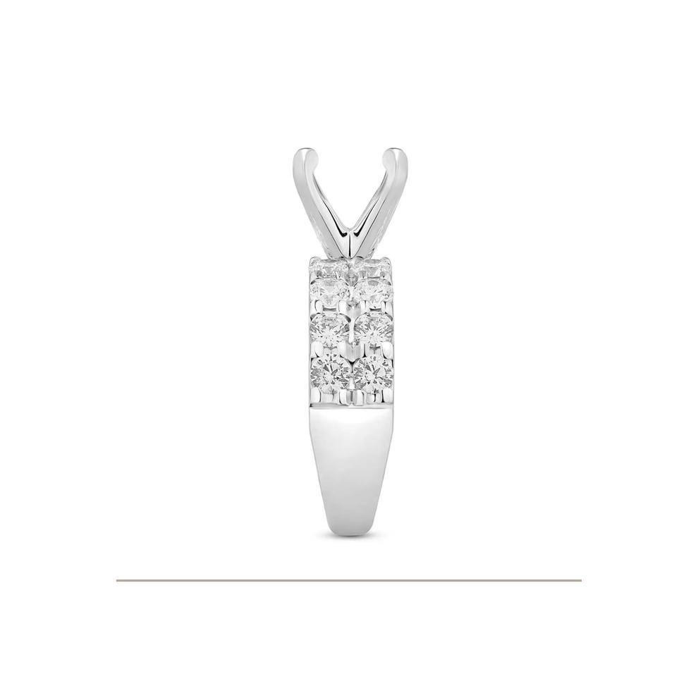 1 3/4 ct. tw. Lab Grown Diamond Semi-Mount Engagement Ring in 14K White Gold (Setting Only) – Image 5 of 6