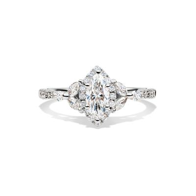 1 ct. tw. Marquise-Shaped Halo Diamond Engagement Ring