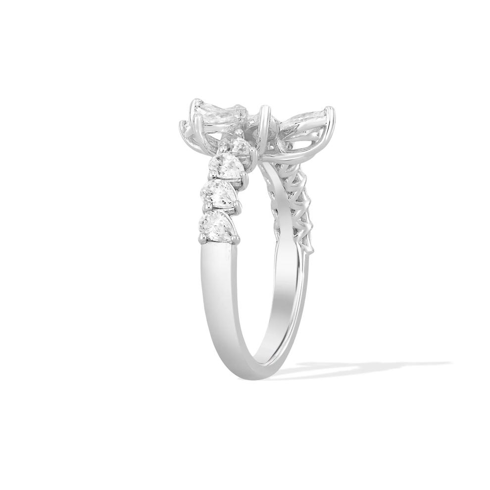 Lab Grown Diamond Marquise Floral Center Engagement Ring in 10K White Gold (1 3/4 ct. tw.) – Image 3 of 4