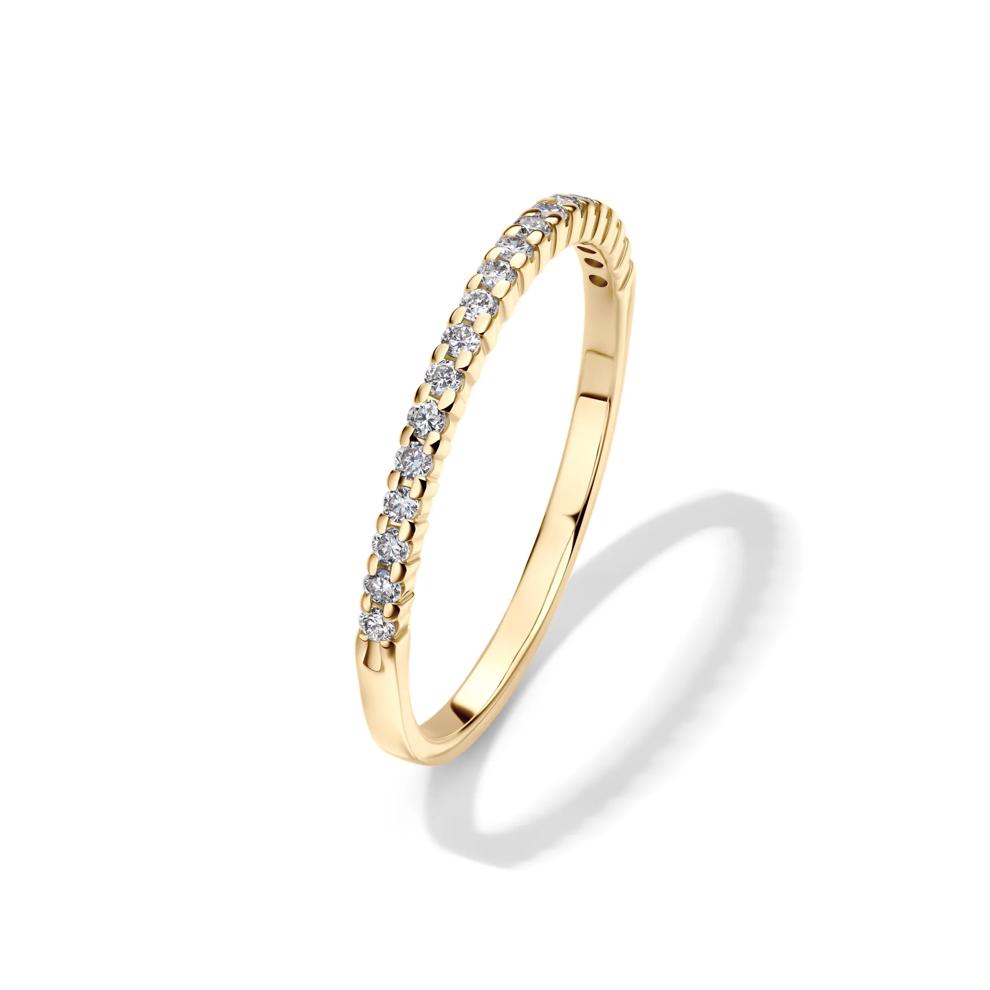 Lab Grown Diamond Anniversary Band in 10k Yellow Gold (1/7 ct. tw.)  – Image 4 of 4