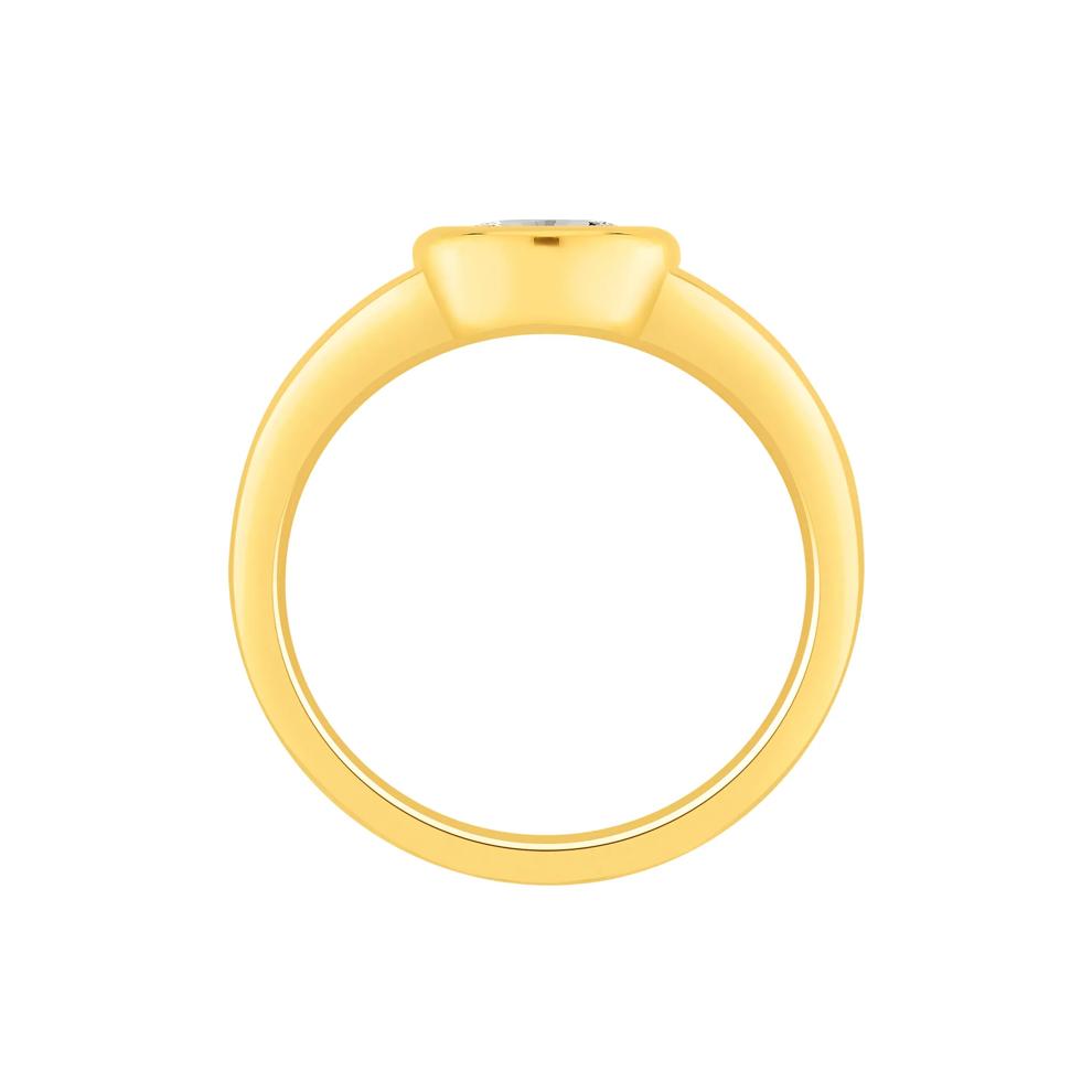 Lab Grown Diamond East-West Oval Ring in 14K Yellow Gold (1/2 ct. tw.) – Image 2 of 4