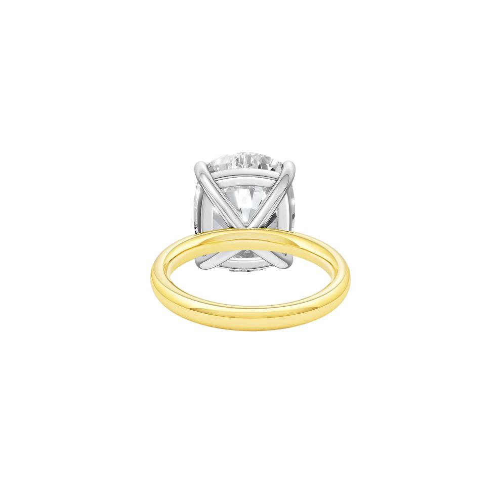 Lab Grown Diamond Elongated Cushion-Cut Engagement Ring in 14K Yellow and White Gold (7 ct. tw.) – Image 4 of 4