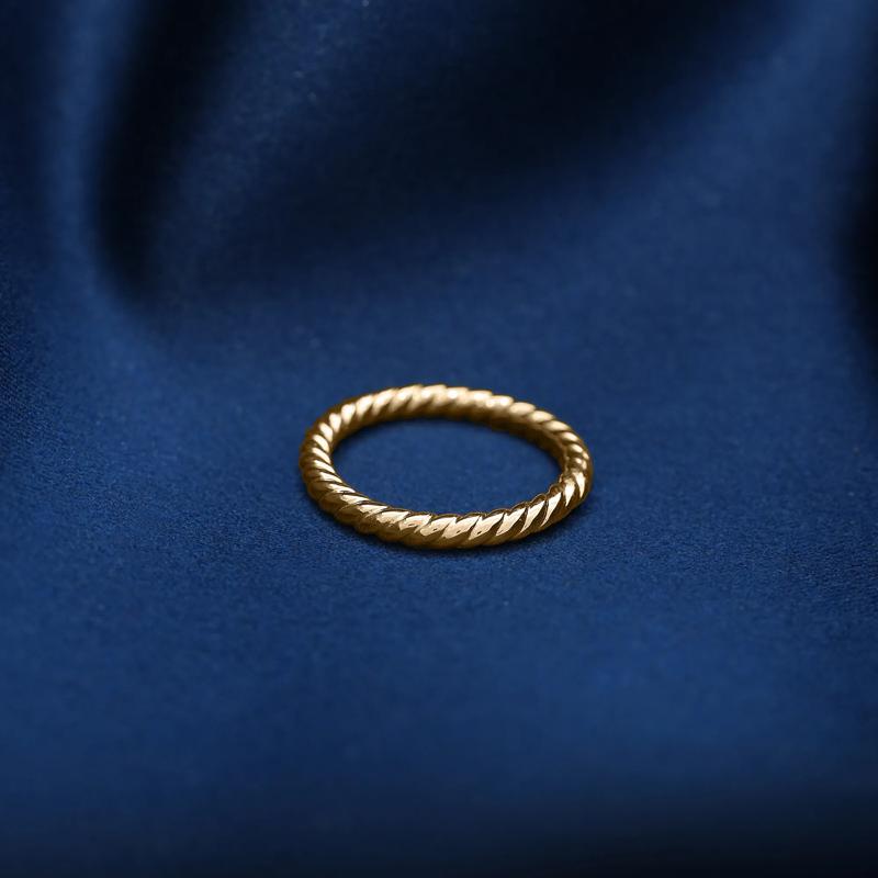 Rope Twist Eternity Band in Vermeil – Image 7 of 7