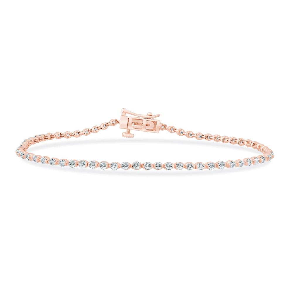 Lab Grown Diamond Tennis Bracelet in 14K Rose Gold (2 ct. tw.) – Image 1 of 1