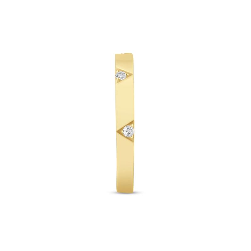 Diamond Anniversary Stack Band in 10K Yellow Gold &#40;1/10 ct. tw.&#41; – Image 3 of 3