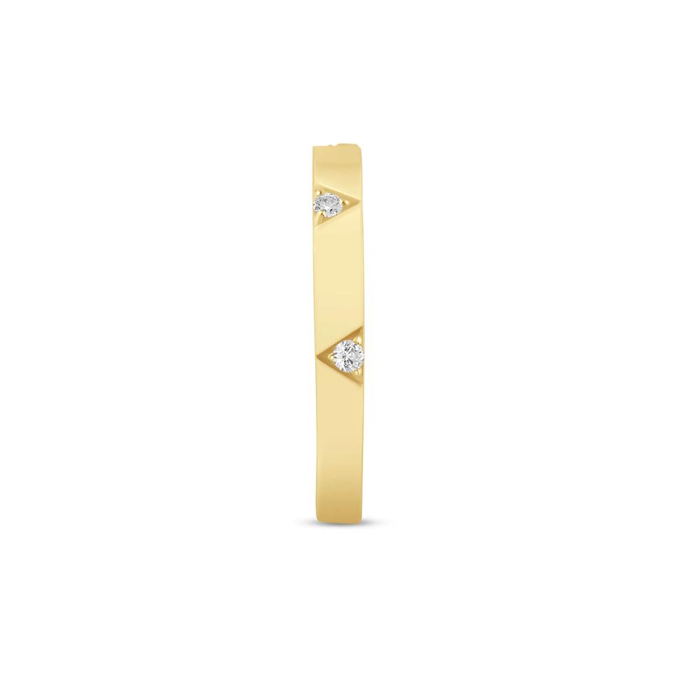 Diamond Anniversary Stack Band in 10K Yellow Gold (1/10 ct. tw.) – Image 3 of 3