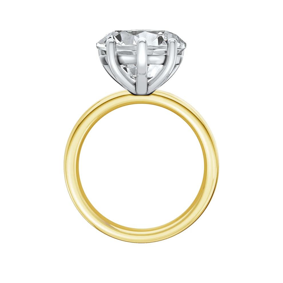 Lab Grown Diamond Heart-Shaped Solitaire Ring in 14K Yellow &amp; White Gold (5 ct.) – Image 2 of 4