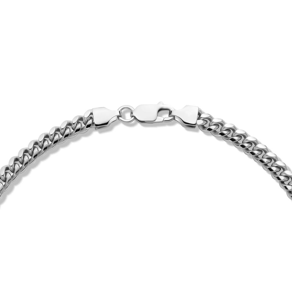 Men's Miami Cuban Chain in Sterling Silver, 24" – Image 3 of 4