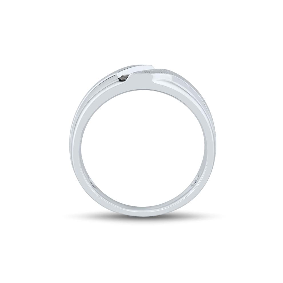 Men's Black Diamond Band in 10K White Gold (1/3 ct. tw.) – Image 2 of 3