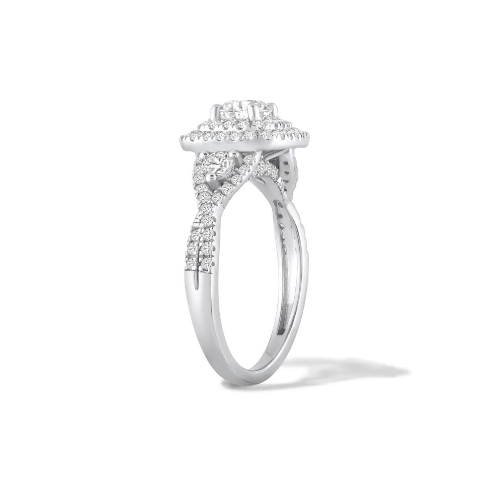 Diamond Double Halo Engagement Ring in 14K White Gold (1 1/3 ct. tw.) – Image 3 of 4