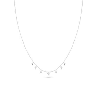 Lab Grown Diamond Pierced Station Necklace in 14K White Gold (1 1/2 ct. tw.)