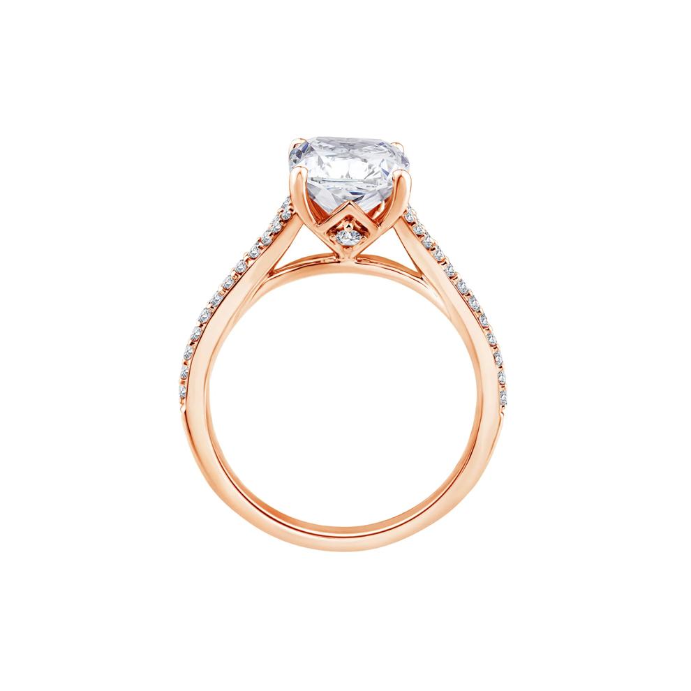 Lab Grown Diamond Engagement Ring in 14K Rose Gold (3 1/4 ct. tw.) – Image 2 of 3