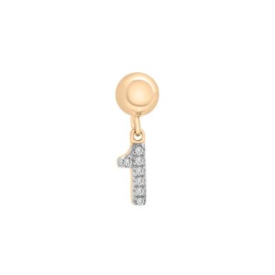Diamond Accent Number Bead Charm