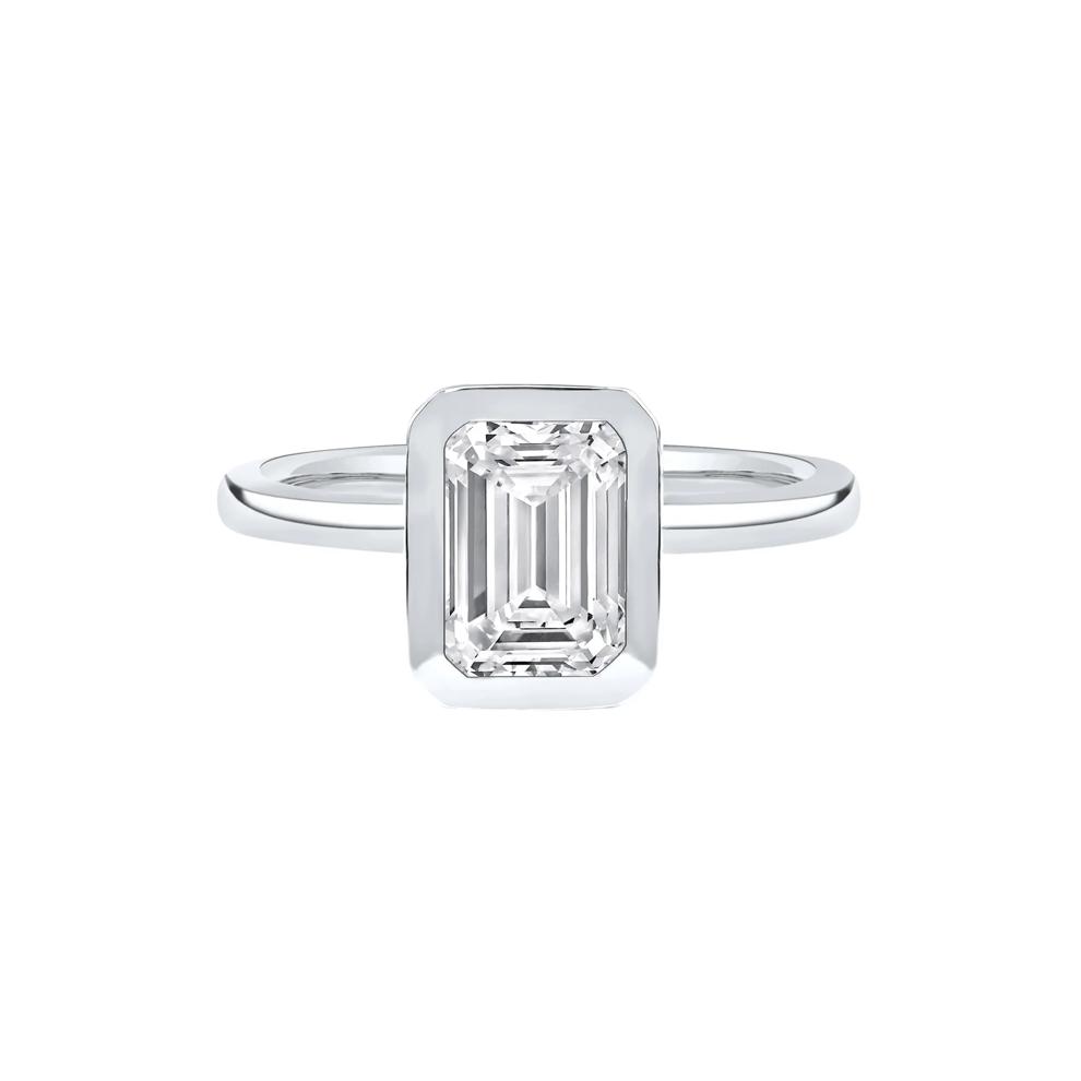 Kira Lab Grown Diamond Emerald-Cut Engagement Ring in 14K White Gold (2 1/2 ct. tw.) – Image 1 of 5
