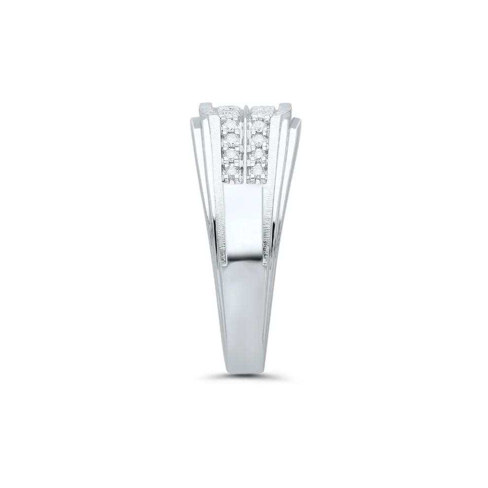 Men&rsquo;s Diamond Statement Ring in Sterling Silver (1/2 ct. tw.) – Image 3 of 3