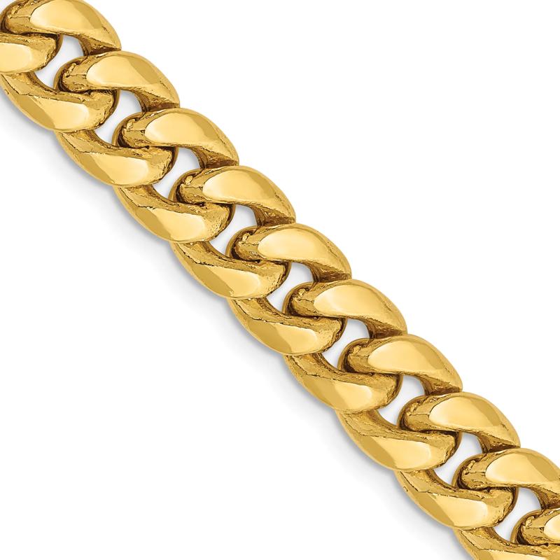 Miami Cuban Chain in 14K Yellow Gold, 24&quot; – Image 2 of 4