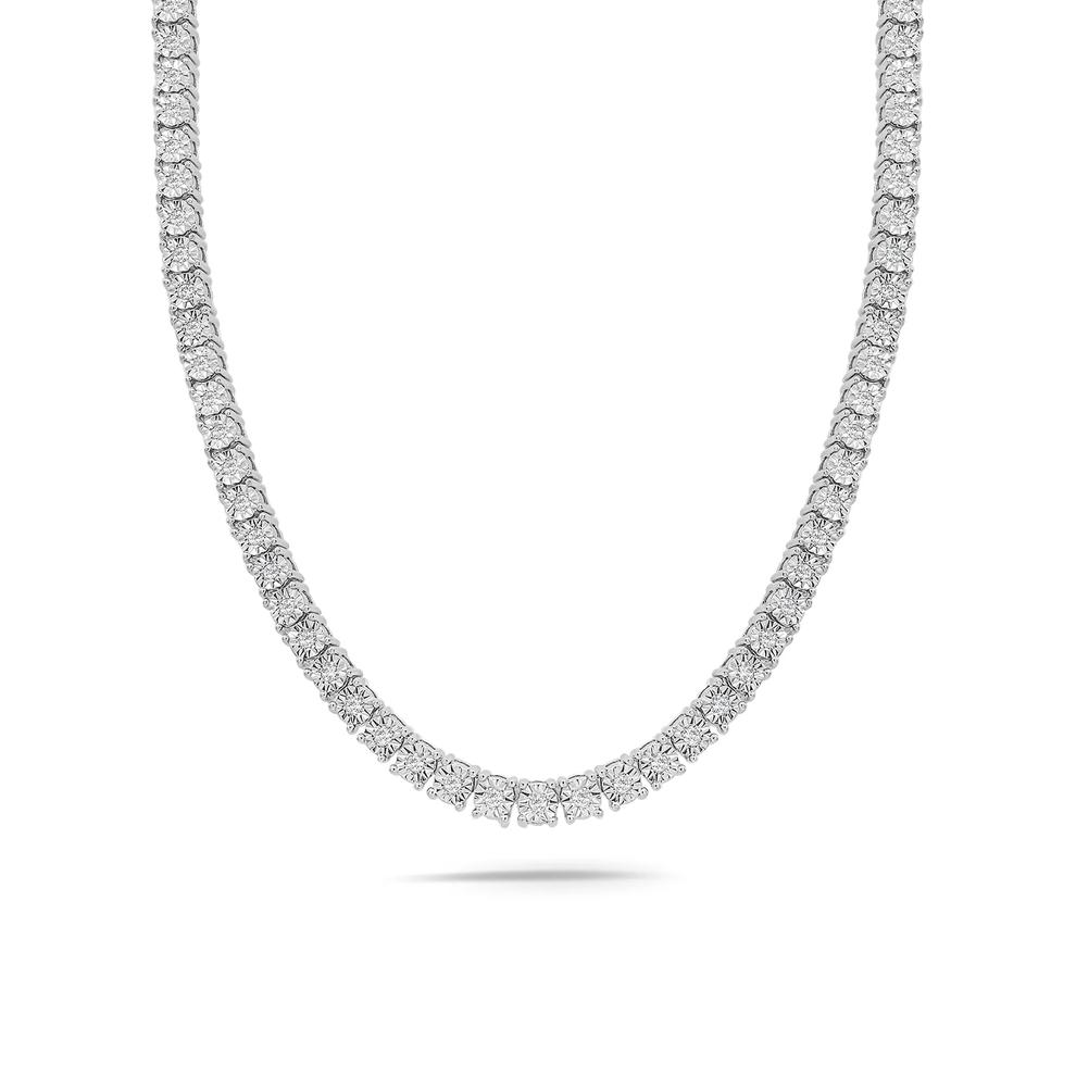 Men's Diamond Tennis Necklace in Sterling Silver, 22" (2 ct. tw.) – Image 1 of 4