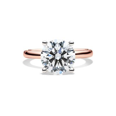 Lab Grown Diamond Round Solitaire Engagement Ring in 14K Rose Gold (4 ct.)