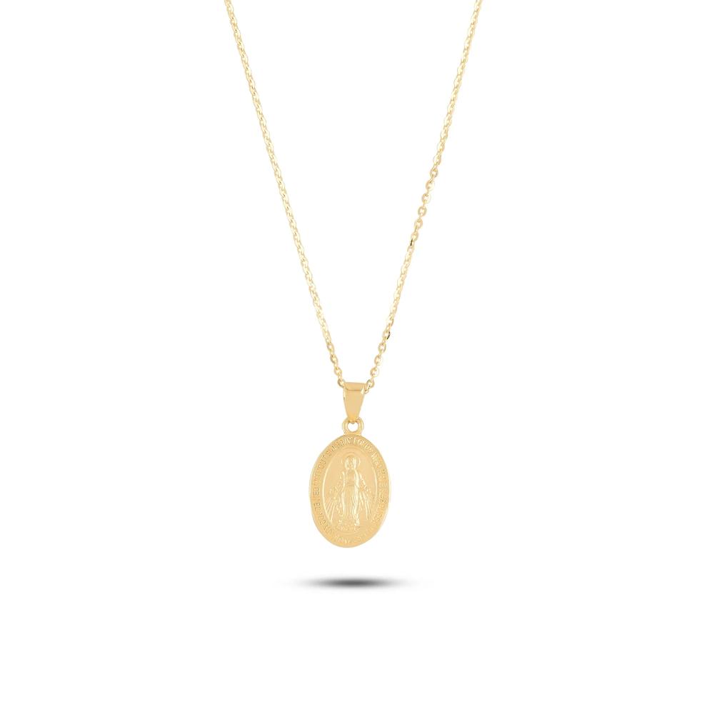 Miraculous Medal Pendant in 14K Yellow Gold – Image 1 of 4