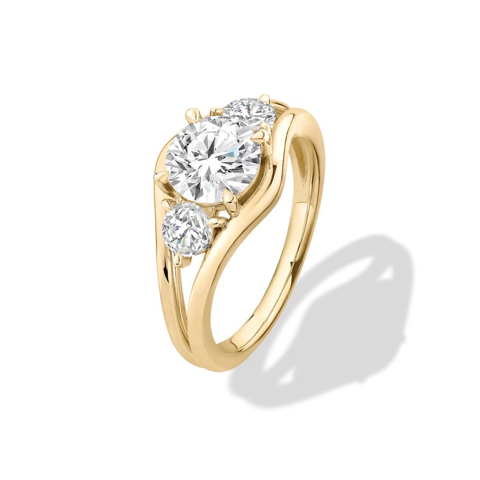 Diamond Three-Stone Engagement Ring in 18K Yellow Gold (2 ct. tw.) – Image 4 of 4