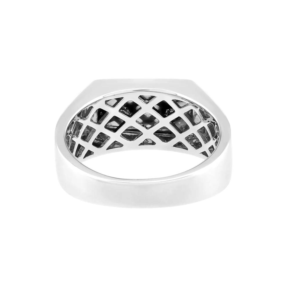 Onyx and Diamond Dad Ring in Sterling Silver (1/7 ct. tw.) – Image 4 of 4
