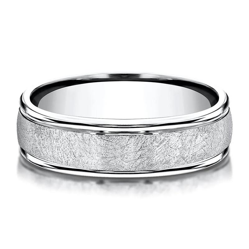 Men&#39;s Band in White Cobalt, 6.5MM – Image 1 of 3