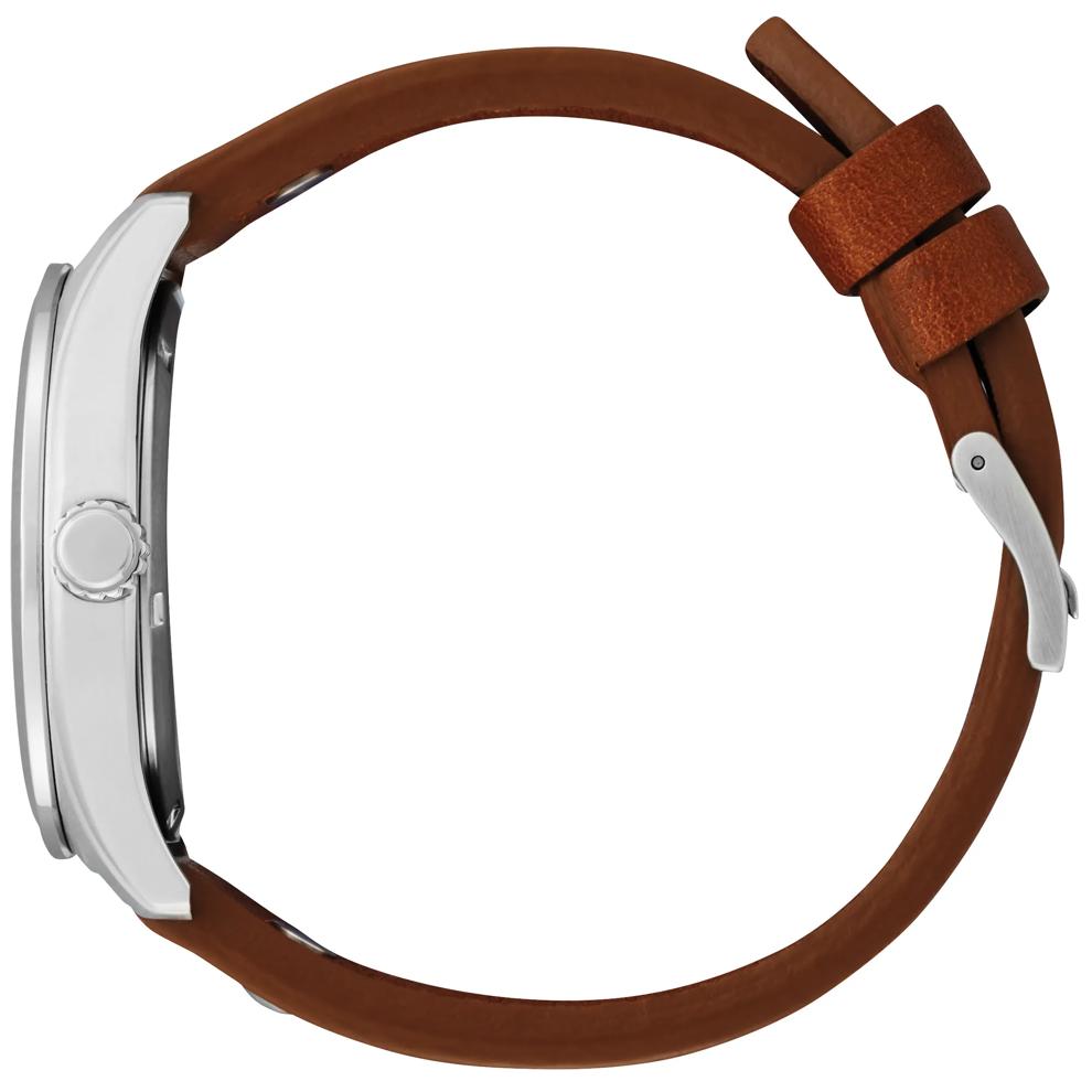 Men's Disney Mickey Aviator Watch in Brown Leather and Stainless Steel, 40MM – Image 2 of 3