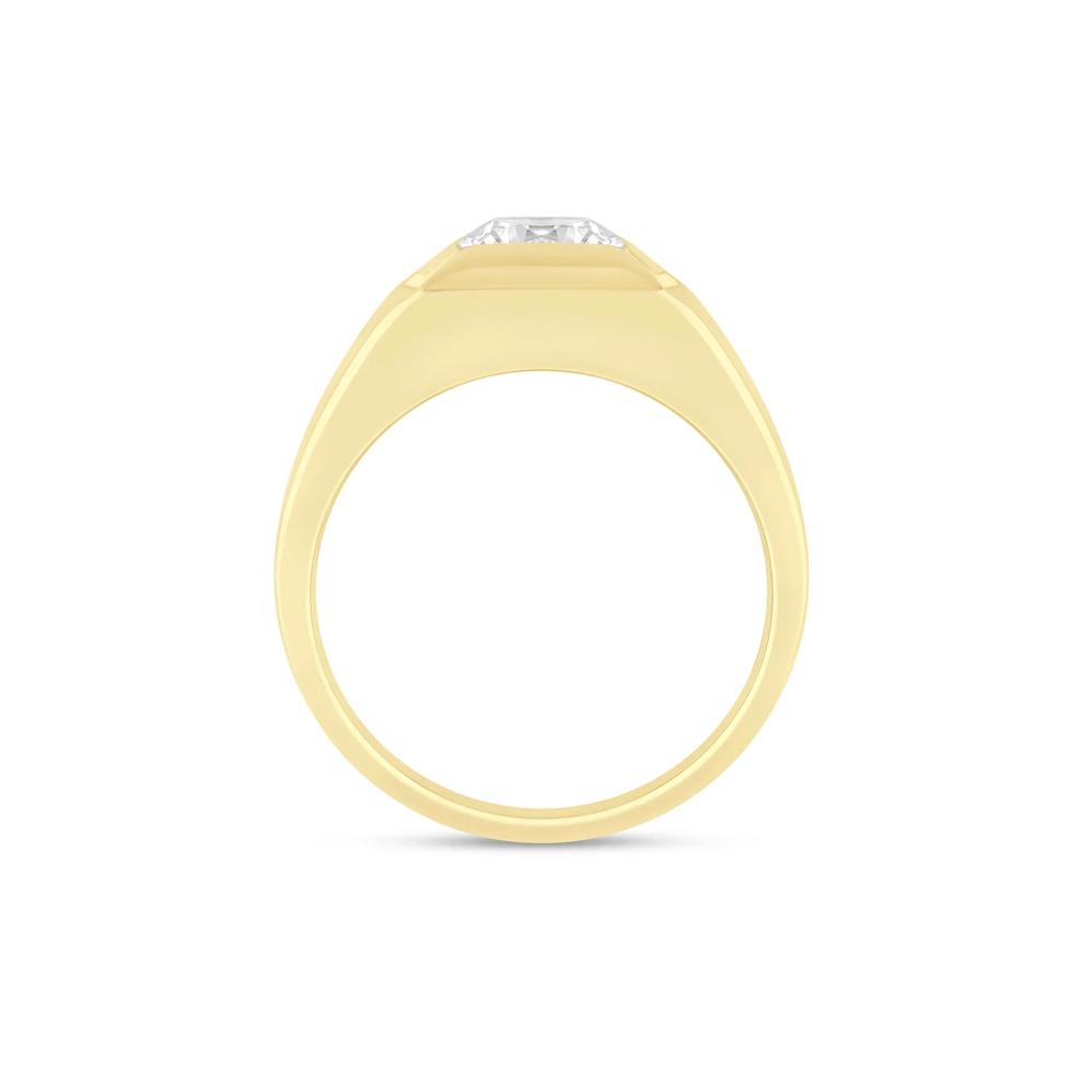 Men&rsquo;s Lab Grown Diamond Wedding Band in 10K Yellow Gold (1 1/2 ct. tw.) – Image 2 of 3