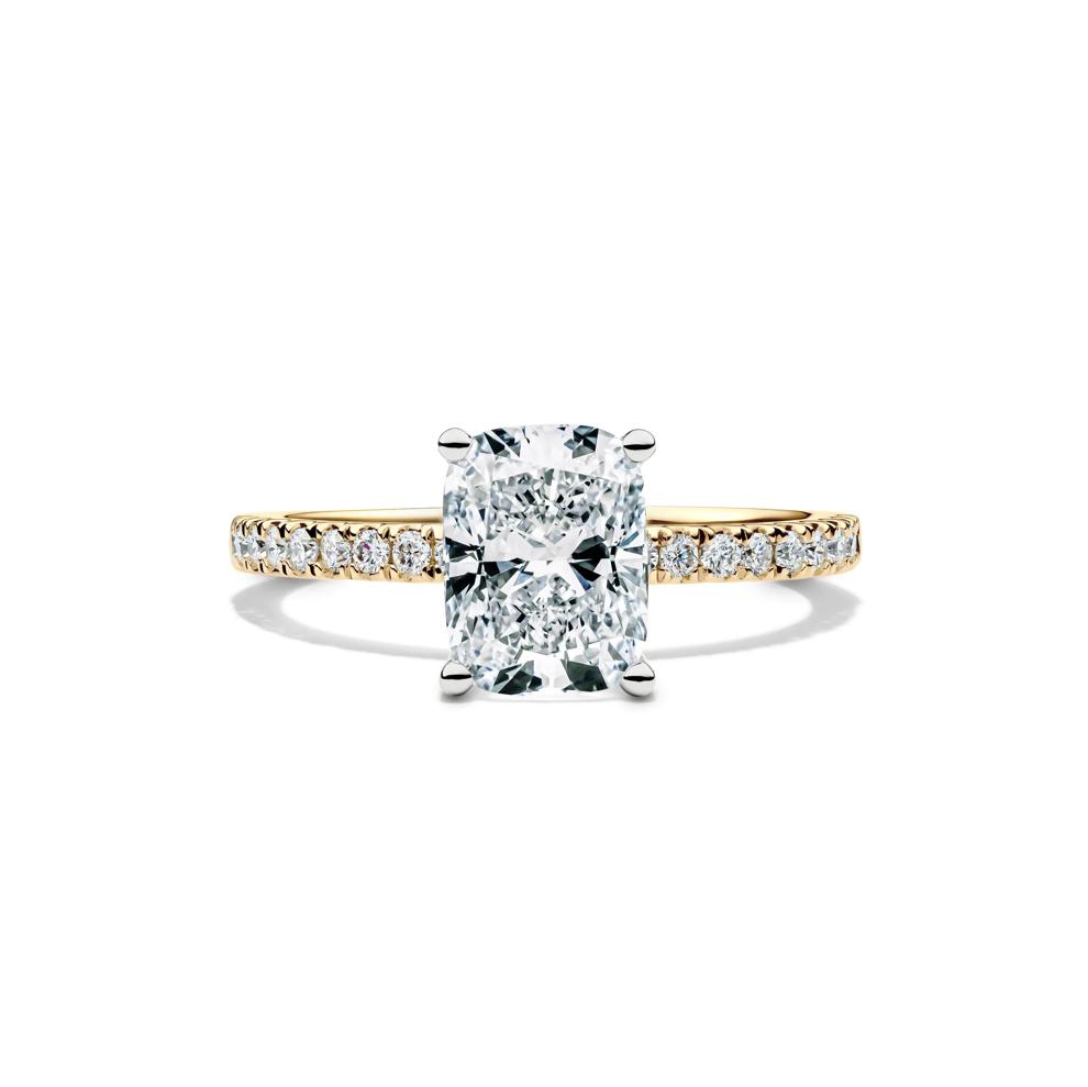 Lab Grown Diamond Elongated Cushion Engagement Ring in 14K Yellow Gold (2 1/4 ct. tw.) – Image 1 of 4