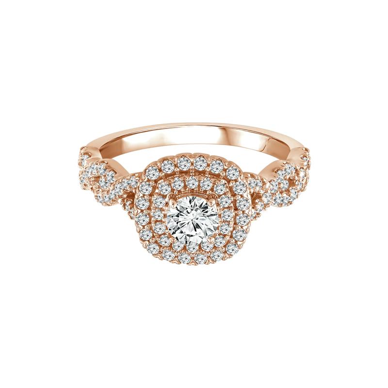 Lab Grown Diamond Engagement Ring in 10K Rose Gold (1 ct. tw.) – Image 1 of 3