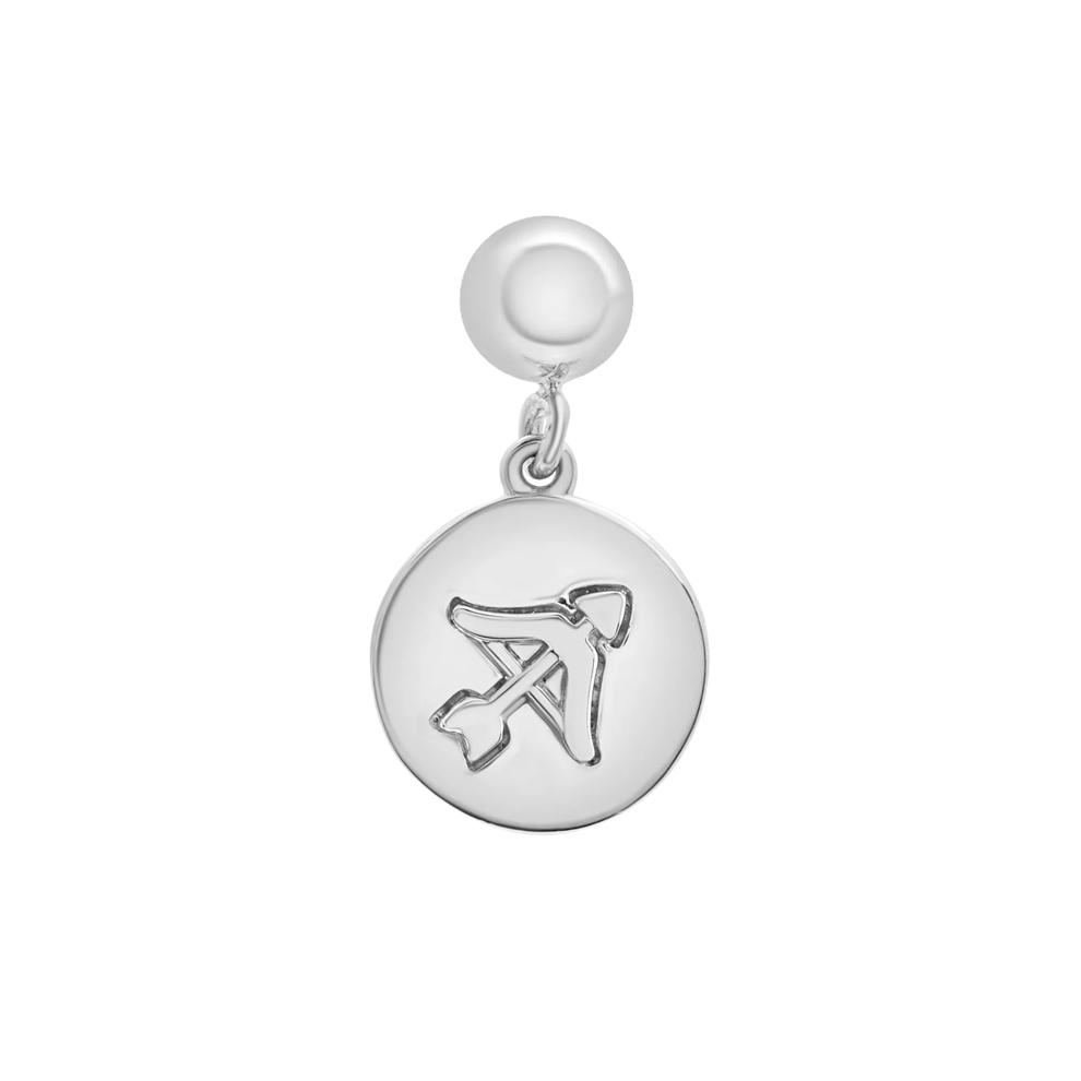 Sagittarius Zodiac Disc Bead Charm in Sterling Silver – Image 1 of 3