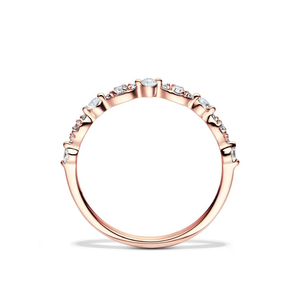 Scalloped Diamond Anniversary Band in 10K Rose Gold (1/4 ct. tw.) – Image 2 of 4