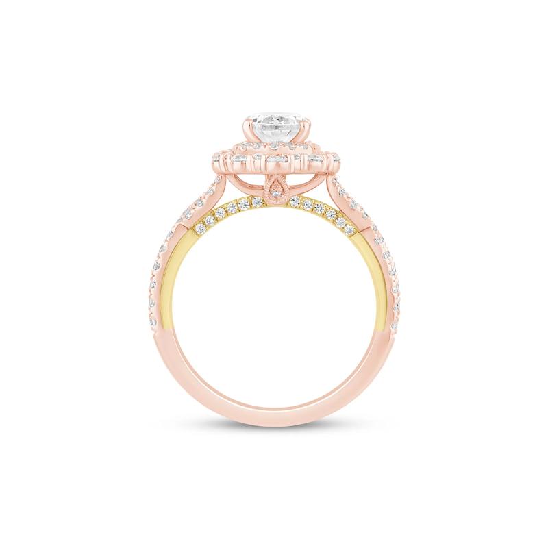 Lab Grown Diamond Double Halo Engagement Ring in 14K Rose Gold &#40;1 3/4 ct. tw.&#41; – Image 2 of 3