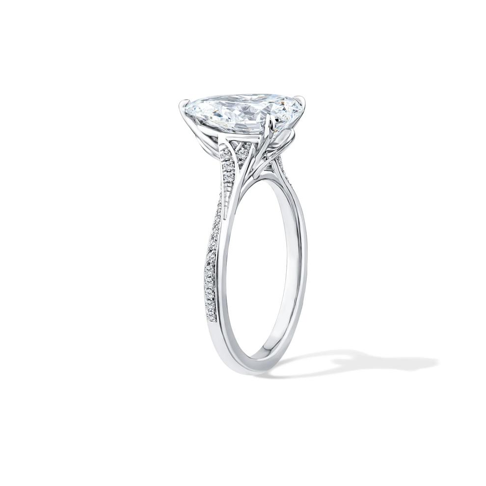 Lab Grown Pear-Shaped Diamond Engagement Ring in Platinum (2 3/4 ct. tw.) – Image 3 of 4