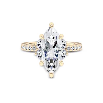 Lab Grown Diamond Marquise Center Engagement Ring in 14K Yellow Gold (4 1/4 ct. tw.)