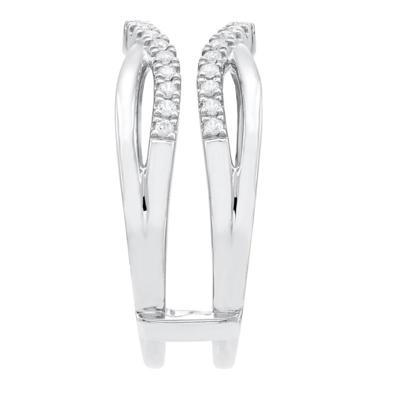 Diamond Contoured Ring Insert in 10K White Gold &#40;1/4 ct. tw.&#41; – Image 3 of 3