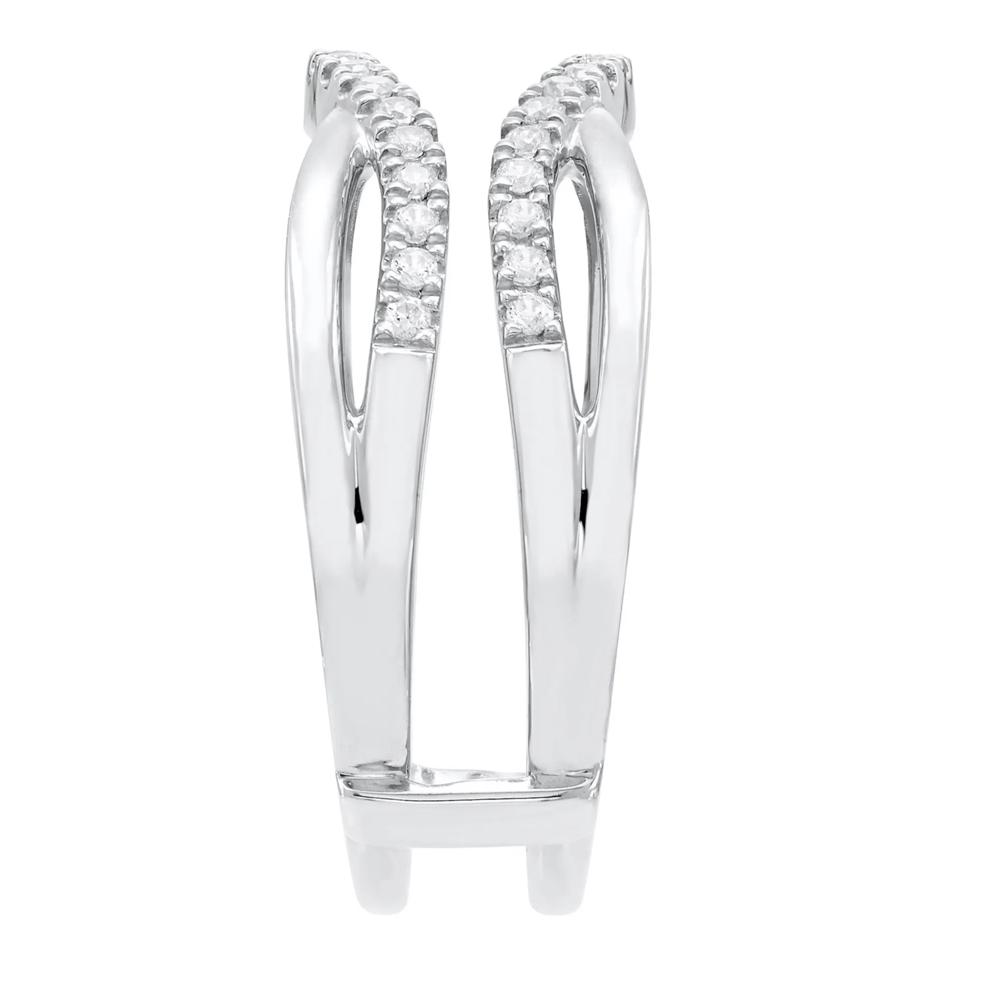 Diamond Contoured Ring Insert in 10K White Gold (1/4 ct. tw.) – Image 3 of 3
